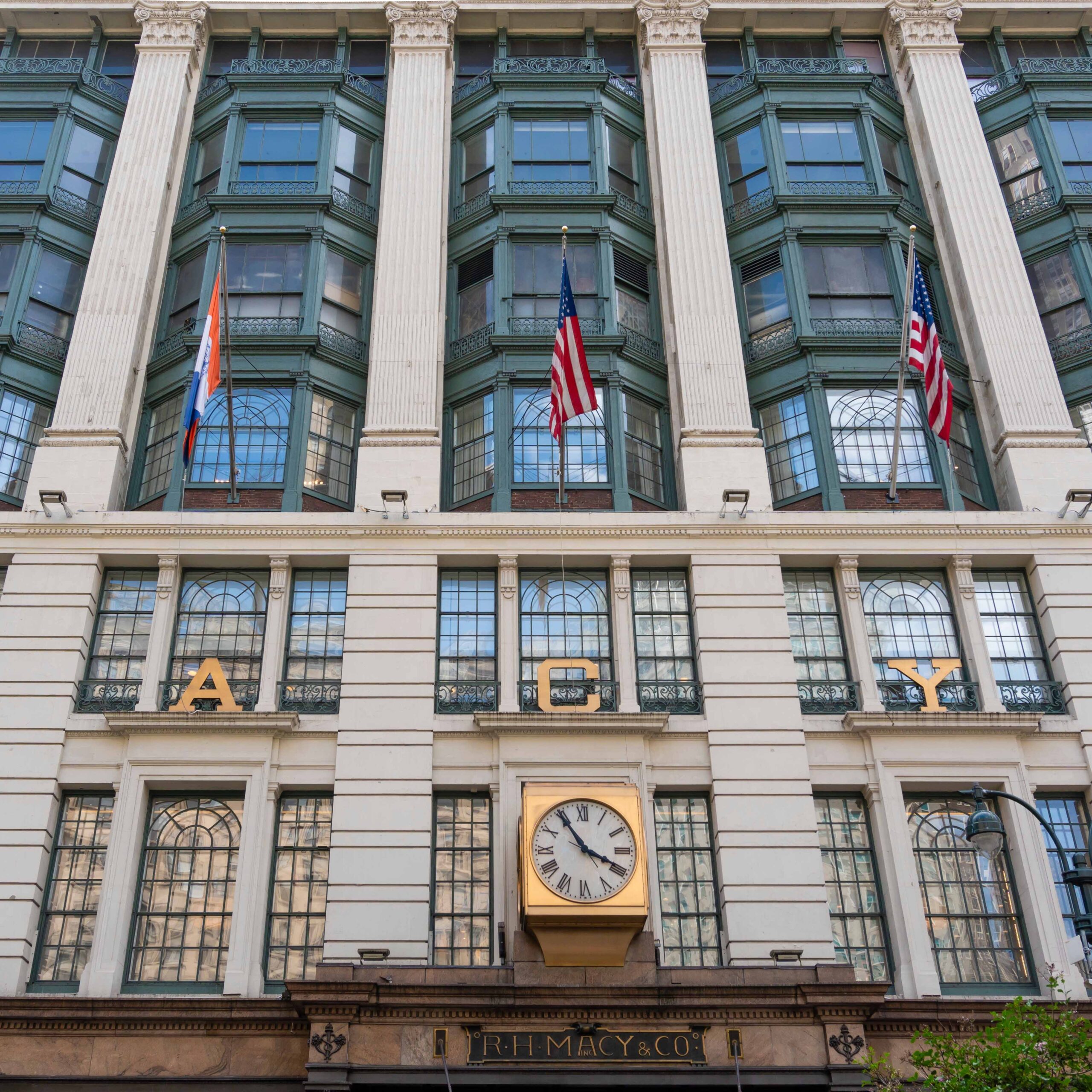 New York, New York. - May 21, 2017: View of Macy's department store in New York City. It is the largest department store in the United States.